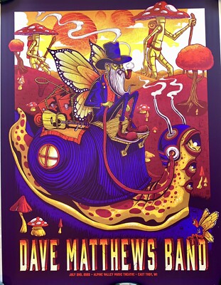 Dave Matthews Band Poster Alpine valley 2022 concert tour 7/2