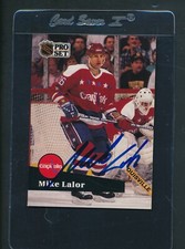 1991/92 Pro Set #255 Mike Lalor Capitals Signed Auto *E6824