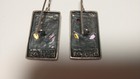 Designer Sign 925 Sterling Silver Citrine Ruby Amethyst Dangle Drop 1" Earrings — photo 6