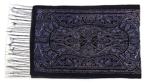 New Fashion Glitter Shawl Women Queen Print Velvet Silk Scarf For Wedding Gift - Picture 12 of 12