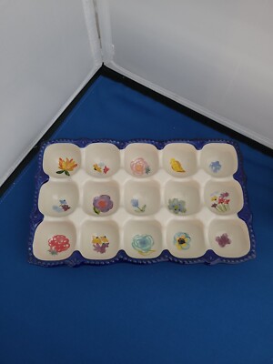 The Pioneer Woman Stoneware Ceramic 15 Egg Holder Dish Flea Market Celia Floral