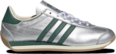 Adidas Women's Country OG 'Silver Metallic Collegiate Green' Shoes IE8412 size 8