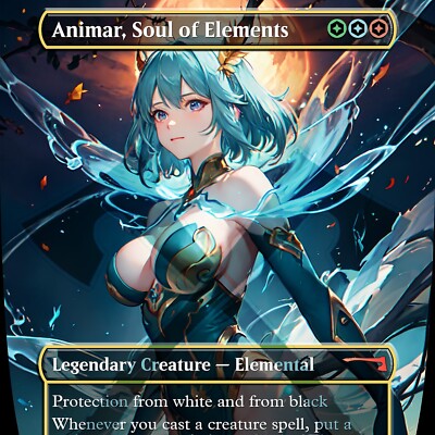 Animar Soul of Elements Fan Art Card | Waifu Style | EDH Commander