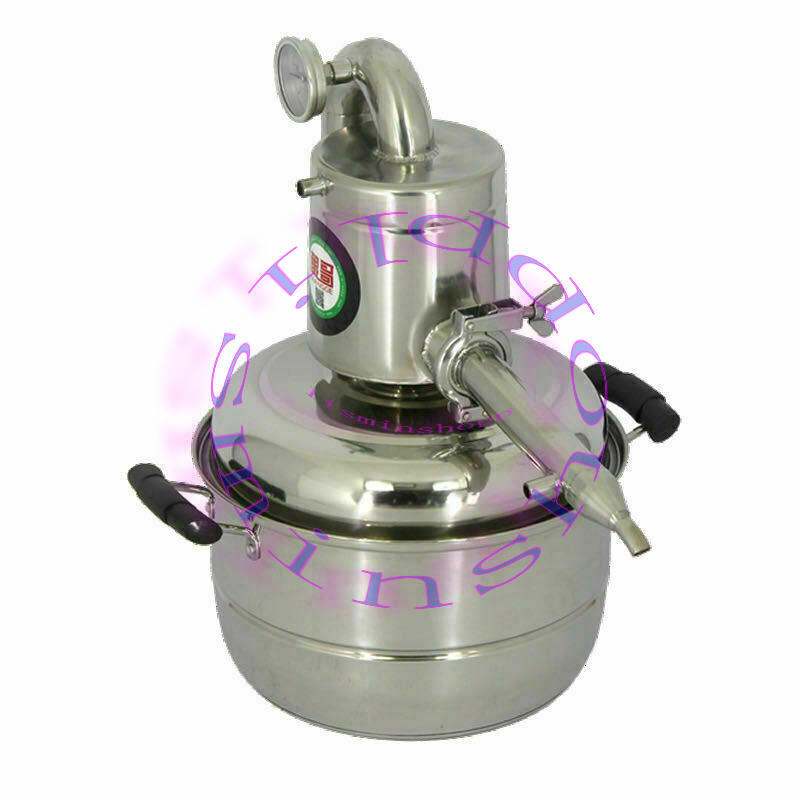 Moonshine Still Herb Essential Oil Brew Kit Alcohol Water Wine Distiller NEW