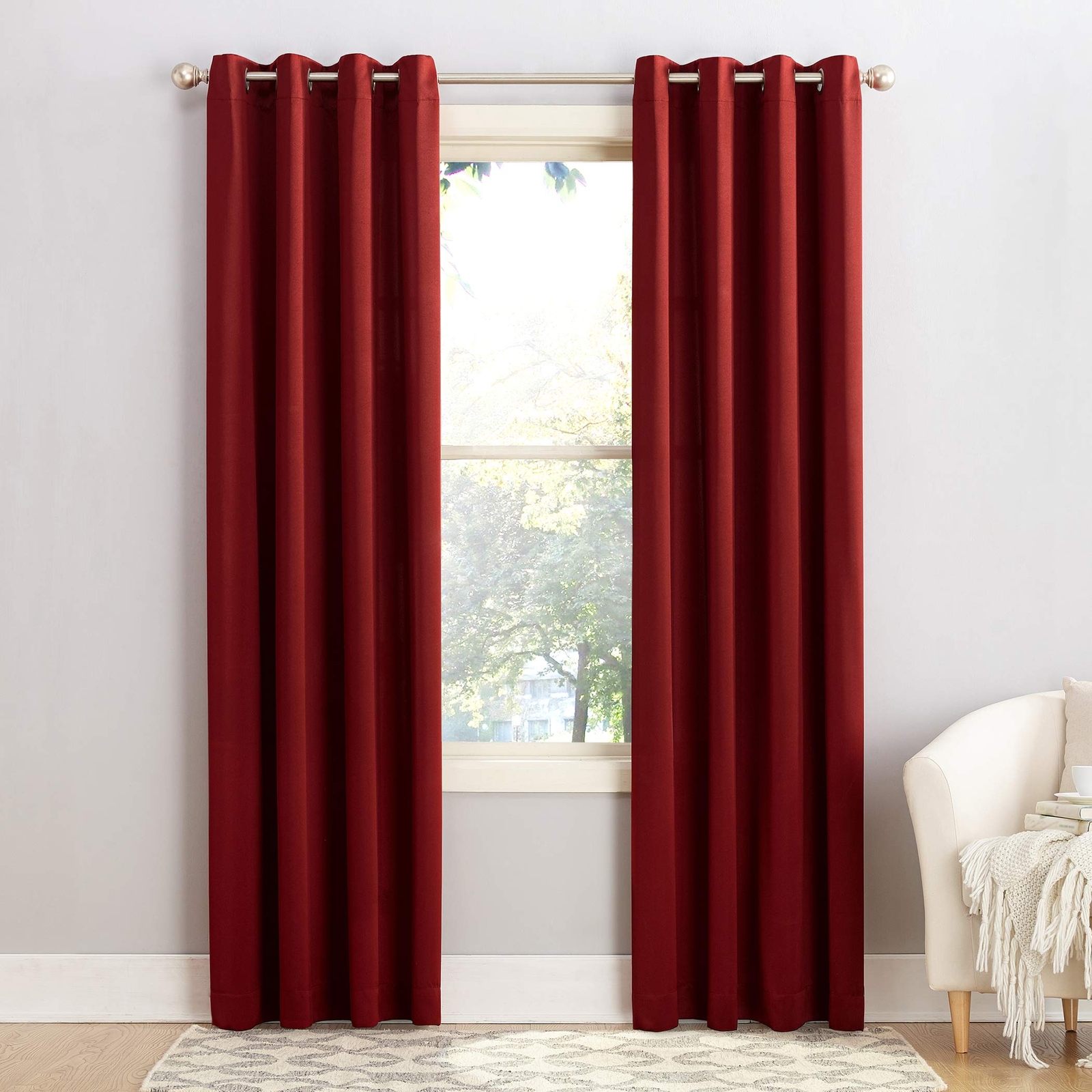 Sun Zero Barrow Grommet Blackout Curtain Panel Energy Efficient