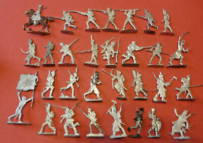 Plats d'étain - Zinnfiguren - Flat tin : 30 soldats français