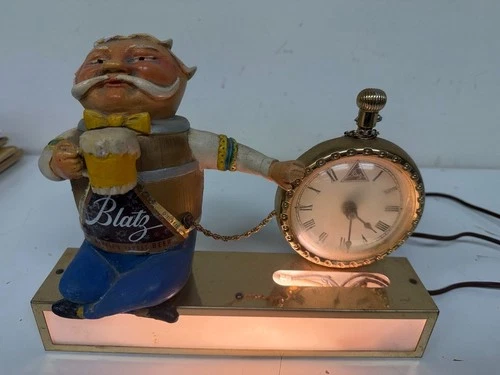 Vintage 1950 s Blatz Beer Light Sign Clock