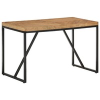Esstisch Rechteckig Massivholz Akazie Und Mango Natur 120X60X76 Cm