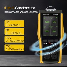 Luftqualitätsmonitor Gaswarngerät O2 H2S Kohlenmonoxid CO, EX, LEL Gasleckalarm
