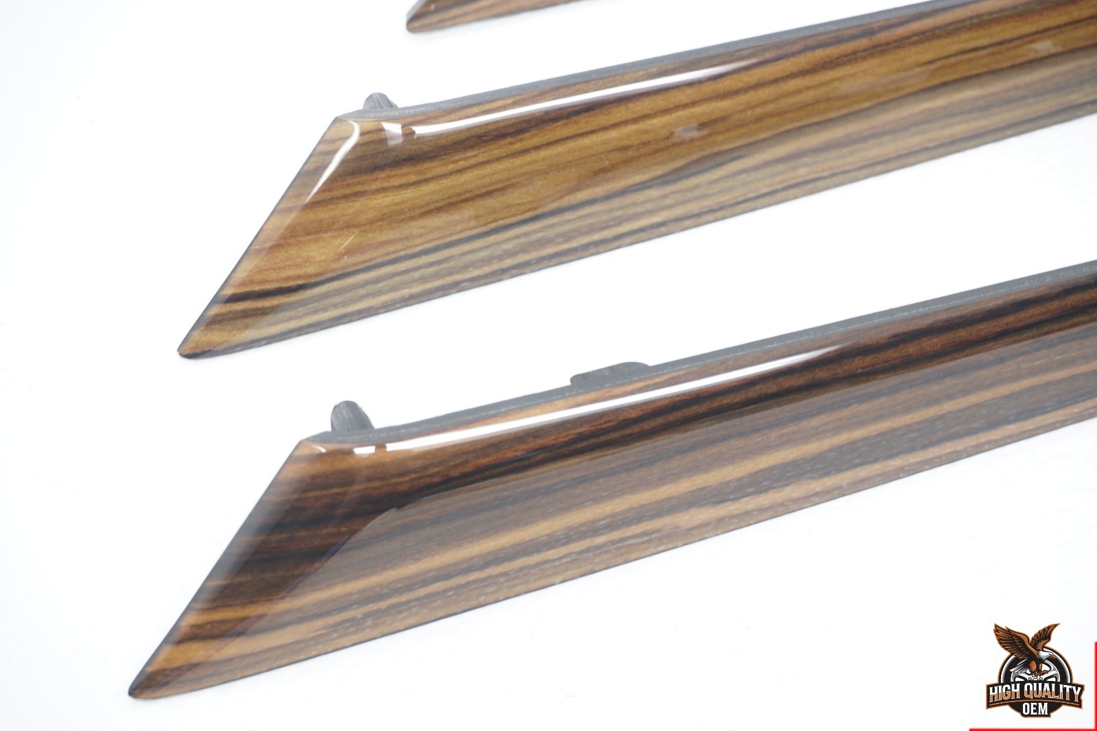 2014-2020 MASERATI GHIBLI OEM SET 4 DOOR TRIM PANEL EBANO WOOD INSERT MOLDING