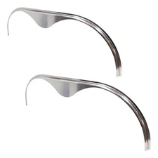 2 Pack - 72x1 Smooth Aluminum Tandem Axle Teardrop Fender Flares