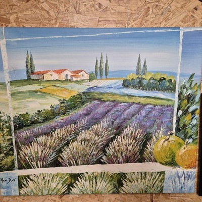 Oelbild Südfrankreich 80er Jahre Provence 50x60 cm