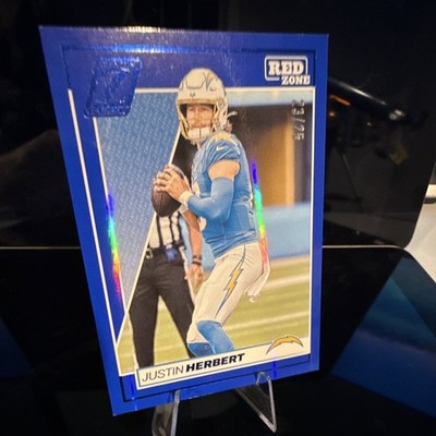 2024 Panini Zenith - Justin Herbert #54 Blue Red Zone /25