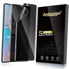 2 Pack Privacy Screen Protector for Moto Edge 40 Pro/Moto Edge Plus Black