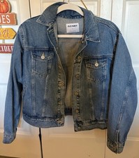 Old Navy Women  s Denim Jacket Size Small Medium Wash Button Front