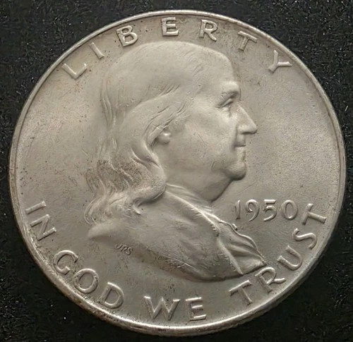 1950 d franklin half dollar bu