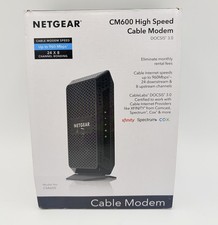 NETGEAR CM600 DOCSIS 3.0 Cable Modem NIB CM600-1AZNAS Open Box