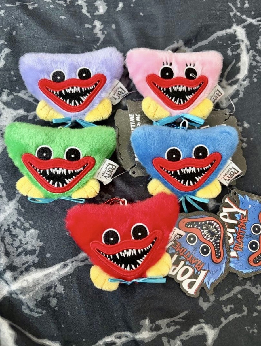 Poppy Playtime Huggy Wuggy Face Plush Keychain Set 5 Colors Japan