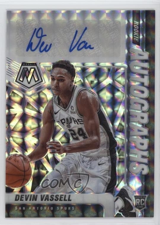 2020-21 Panini Mosaic Rookie Auto Mosaic Devin Vassell #RA-DVA Auto RC 1k9t