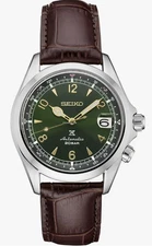 Seiko Prospex Alpinist Green Dial Brown Leather Strap Men's Watch SPB121J1