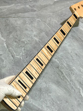 AAAA Gloss flame maple 4 string 20 fret J BASS guitar neck part Block Inlay