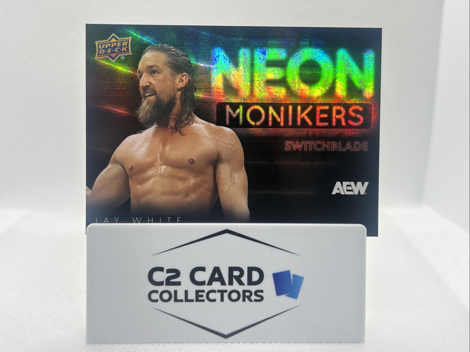 2025 AEW Wrestling UD Neon Monikers NM-8 “Switchblade” Jay White