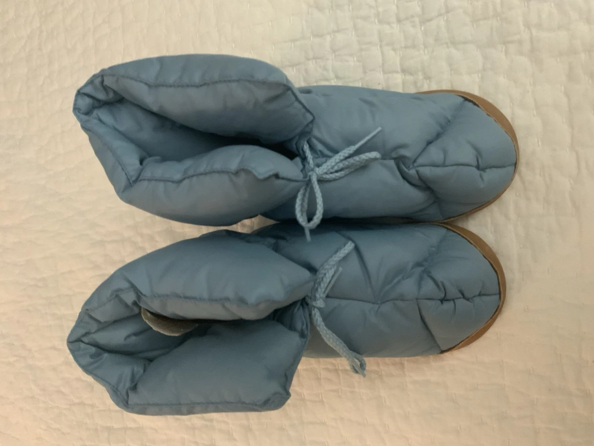 Chaussons Chauds Eddie Bauer Down Bootie Puffer - Taille M Bleu - Occasion