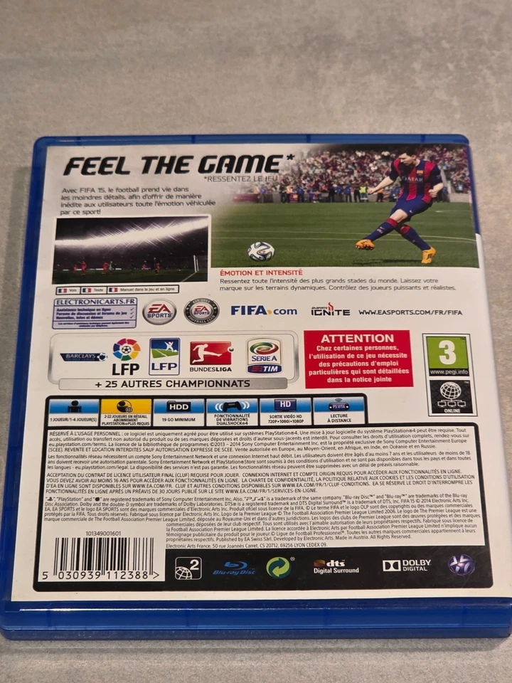 FIFA 15 FIFA 2015 SONY PLAYSTATION 4 PS4 EDITION FR PAL, photo 2 sur 3