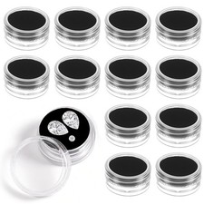 16 Pcs Gemstone Display Box, Twist-Lid Transparent Gem Display, Gem Holder with