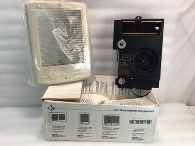 Cadet CM162 Com-Pak 1500 Watt In Wall Electric Heater w/Ivory Grill & Knob