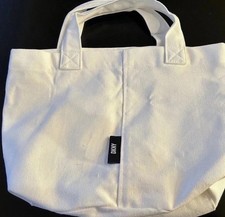 New DKNY Reusable Fabric Tote Bag White Denim...