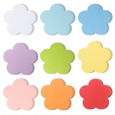 72 PCS Large 6 Inch Flower Cutouts Paper Assorted Color Spring Classroom