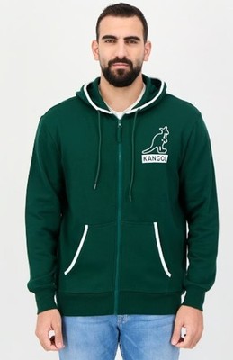 KANGOL  Men's Clay Court Full-Zip Hoodie green with white trim Size XL NWT