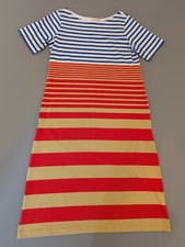 Marni x Uniqlo Striped Midi T Shirt Dress Small Blue Red Mustard Cotton