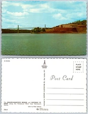 Waldo Hancock Bridge and Fort Knox Maine Postcard