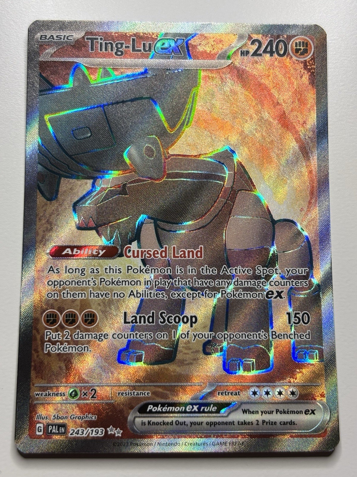 Pokemon TCG Ting-Lu EX 243/193 2023 Paldea Evolved Ultra Rare NM