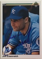 Jim Eisenreich 1990 Upper Deck Autograph Royals 