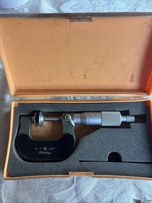 Mitutoyo 0-1'' .0001 blade micrometer No 222 - 125 digit