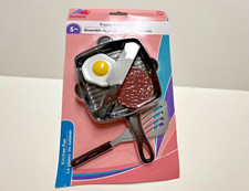 Kids Pretend to Play Kitchen Toy Set Plastic Frying Pan 5,pc pcs Breakfast