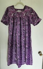 Vintage Styled by Saybury House Dress Gown PurpleFloral Size L Cottagecore Mumu