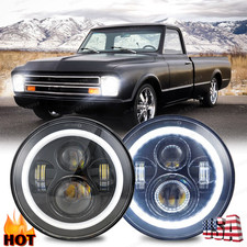 Pair 7 Round Led Headlight For Chevrolet 1961-1980 C10 Pickup 1967-1981 Camaro Pair 7 Round Led Headlight For Chevrolet 1961-1980 C10 Pickup 1967-1981 Camaro
