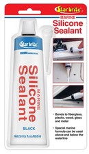 Star brite Marine Silicone Sealant 2.8 Oz Waterproof Heavy Duty Adhesive Black