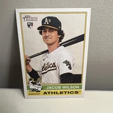 💥 2025 Topps Heritage Jacob Wilson ROOKIE #15 Oakland Athletics RC