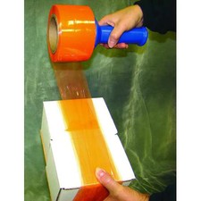 Stretch Wrap, 3" W X 1000 Ft. L, 80 Ga, Cast Style, Orange, Standard Duty,