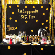 Striscione Per Festa Di Pensionamento Happy Retirement | Oro Rosa Con Bandierine Triangolari E Nastro Palloncini 10m | Decorazioni Per Uomo E Donna - 3