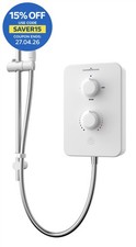 Gainsborough Slim Duo 10.5kW Electric Shower White 3 Spray Head Handset Bathroom