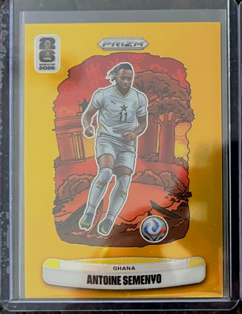 2026 Panini Prizm World Cup Antoine Semenyo National Landmarks Gold Prizm # 3/10