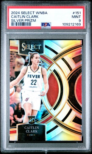 2024 PANINI SELECT WNBA SILVER PRIZM #151 CAITLIN CLARK PSA 9