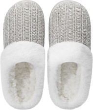 Womens Memory Foam Fuzzy Slippers Knitted House Slippers for Women