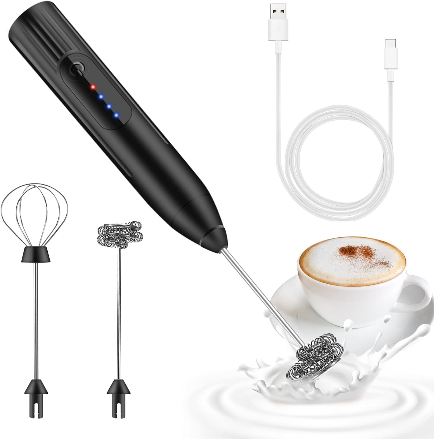 Frullino Latte Elettrico USB: Design Ricaricabile per Schiuma Barista
